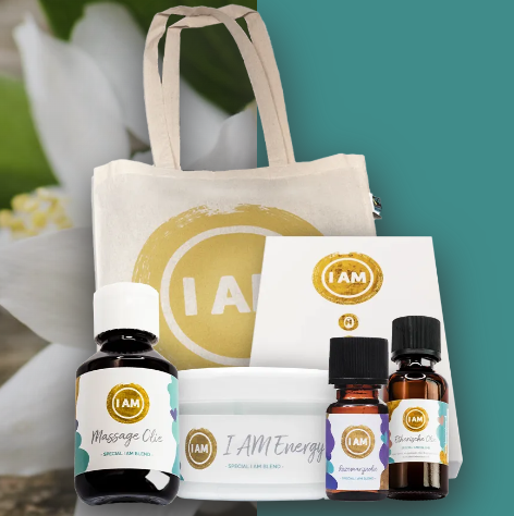 I AM Cadeau Set,Spiritueel cadeau,Inspiratiekaarten,Etherische olie set,Massageolie cadeau