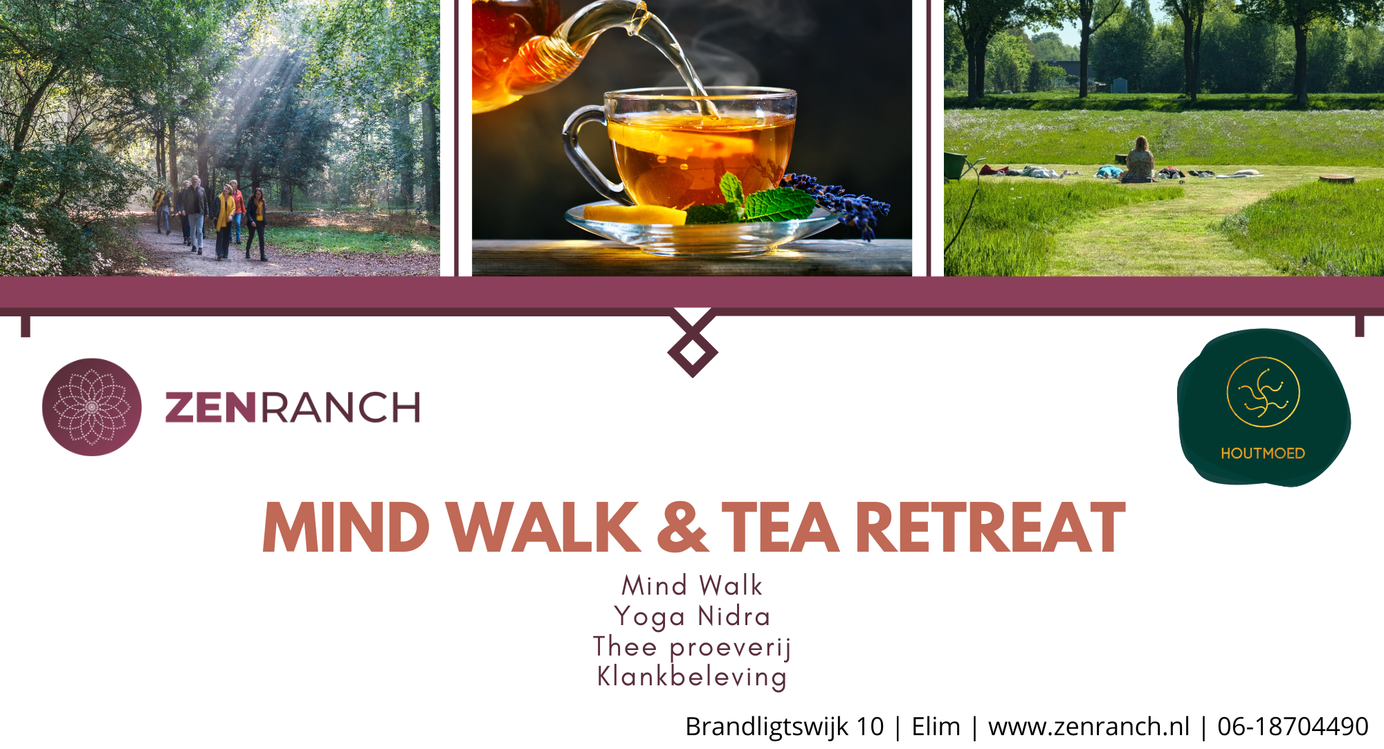 mind-walk, retreat, theeproeverij, yoga nidra, klankbeleving, dagretraite, zen ranch, houtmoed, rust en ontspanning, natuurbeleving, persoonlijke groei, innerlijke rust, mindful wandelen, retraite dag, verbinding met jezelf, vrouwenretraite, ontspanningsdag, bewustwording, wandelen in de natuur, healing dag