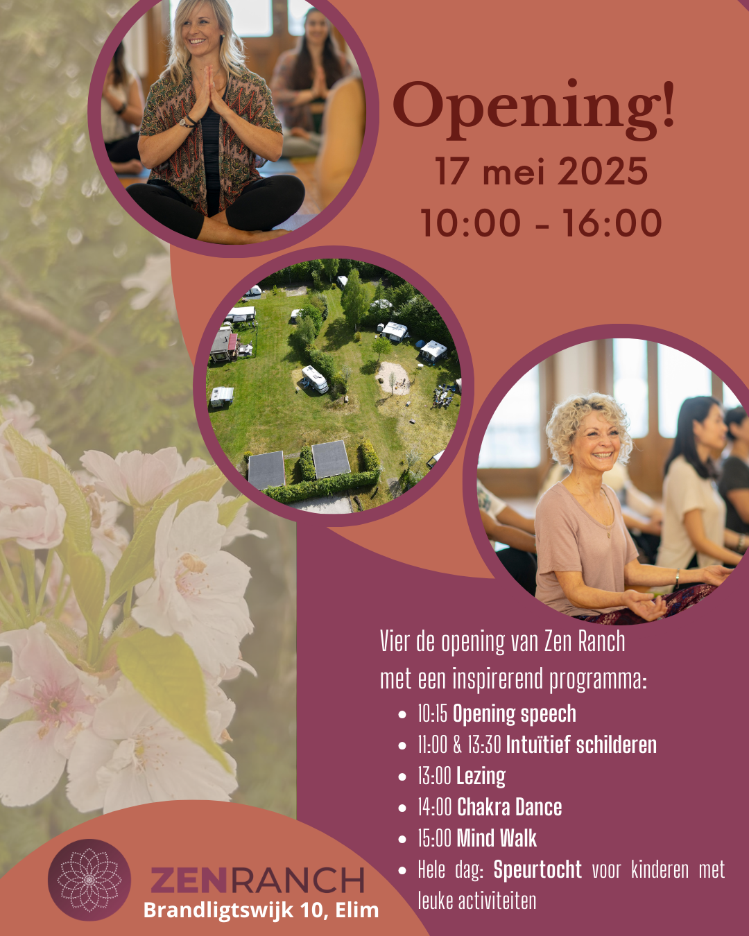 zen ranch, opening, officiële opening, 17 mei, activiteiten, mind-walk, chakra dance, intuïtief schilderen, thee proeven, handpan muziek, spirituele workshops, kamperen in de natuur, bewust leven, verbinding, rust en ruimte, dagje weg, familie-uitje, drenthe, open dag, zen beleving, kampvuur, natuurbeleving
