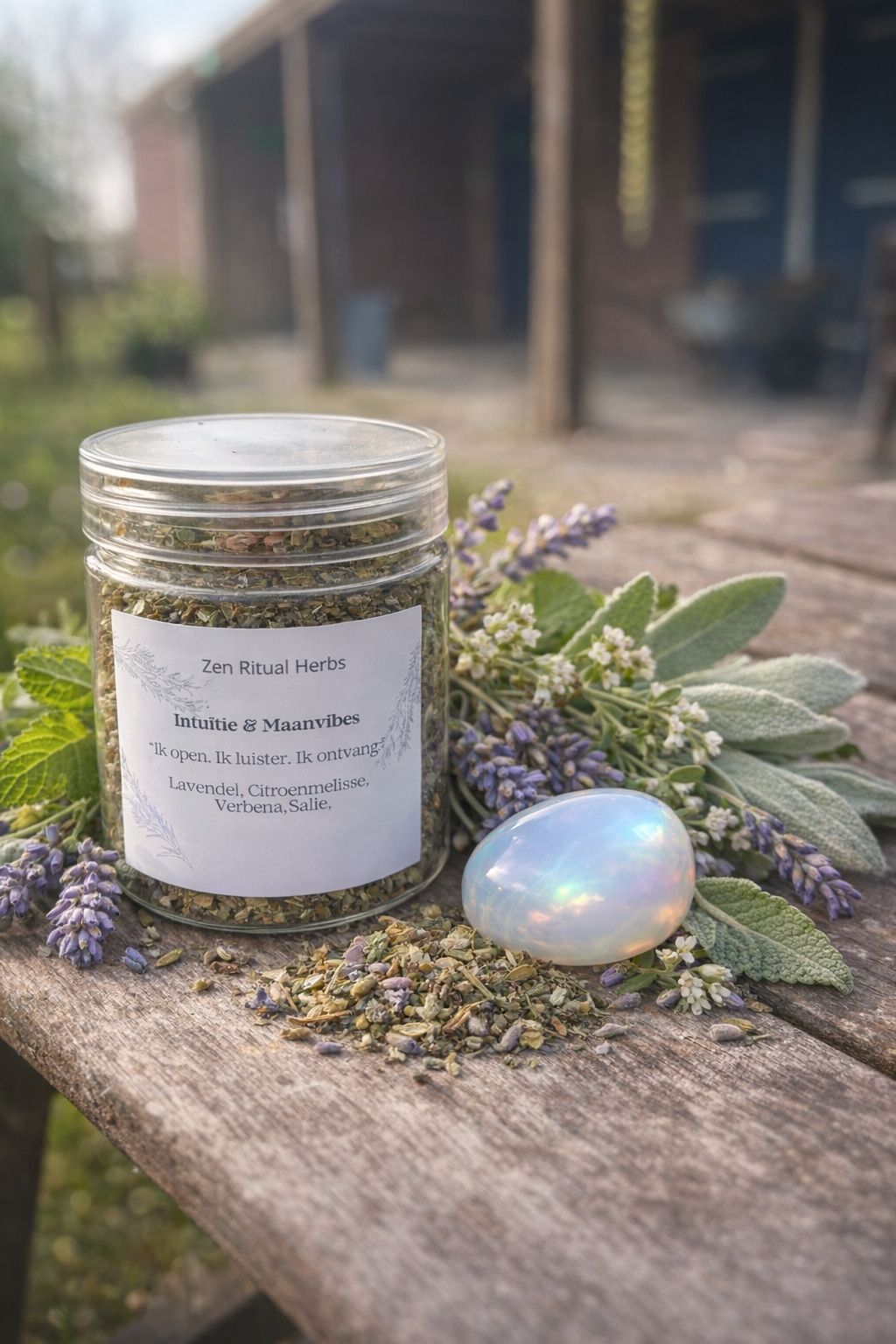 intuïtie kruiden, maanritueel kruiden, fluoriet werking intuïtie, volle maan ritueel, nieuwe maan intentie, kruiden voor helderheid, meditatie kruiden, derde oog openen, spirituele kruidenmix, kruiden voor rust en focus, intuïtieve ontwikkeling, fluoriet steen betekenis, zelfontwikkeling spiritualiteit, maanenergie kruiden