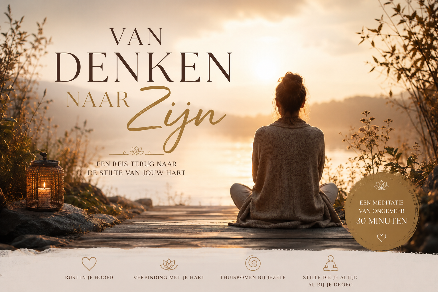 Van Denken naar Zijn meditatie – 30 minuten geleide meditatie om uit je hoofd te komen en thuis te komen in de stilte van je hart.